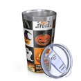 thumbnail image 2 of 16oz Tumblers Halloween Icons Collage Pattern Stainless Steel Vacuum Insulated Double Wall Travel Tumbler Cups Mug with Lid and Straw,Cleaning Brush for Coffee,Tea, 2 of 4
