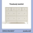 thumbnail image 6 of Storkcraft Horizon 6 Drawer Nursery Double Dresser, Frosted Oat, 6 of 13
