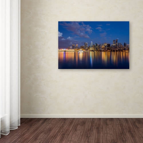 Trademark Fine Art 'Vancouver Twilight' Canvas Art by Pierre Leclerc