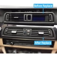 thumbnail image 6 of 2X Plated Black Dashboard Central Air Conditioner Vent Grille Complete Assembly for 5 Series F10 F11 F18 64229209136, 6 of 7