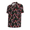 thumbnail image 2 of Xecao Red Mushrooms for Mens' Casual Short Sleeve Button-Down Polo Shirts for a Classic Golf Look, 2 of 9