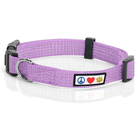 UPC: 0088057070696 | Pawtitas Reflective Dog Collar Adjustable for Medium Dogs – Orchid Collar