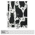 thumbnail image 4 of JRXY Black Cats Blanket Throw Super Soft and Cozy Blankets for Home Decoration, Couch, Bed, Sofa  Extra Small for Pets for All Seasons White, 4 of 6