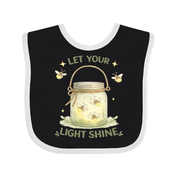 Inktastic Let Your Light Shine Boys or Girls Baby Bib