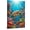 Frame-style, variant on Vibrant Sea Turtle Ocean Canvas Wall Art Underwater Coral Reef Tropical Fish Pictures for Living Room Bedroom Bathroom Kids Room Home Decor Marine Life Artwork Posters