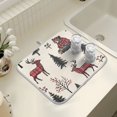 thumbnail image 4 of Yayeee Dish Drying Mat for Kitchen Counter 16" x 18" Microfiber Super Absorbent Coffee Decorative Pad, Beige Christmas Plaid, 4 of 9
