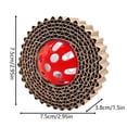 thumbnail image 3 of 3-Pack Corrugated Cat Ball Toys with Bells, Interactive Dental Chew for Indoor Cats, Random Colors, Boredom Relief(Red), 3 of 5
