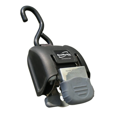 2 Transom Tie Downs - BoatBuckle G2 Retractable Transom Tie-Downs, Stainless Steel, Up to 43