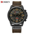 thumbnail image 1 of Reloj de cuarzo para hombre, Relojes para hombre, Relojes para hombre, Calendario deportivo, Cronógrafo de cuero, Reloj de cuarzo, Reloj de cuarzo, 1 of 5