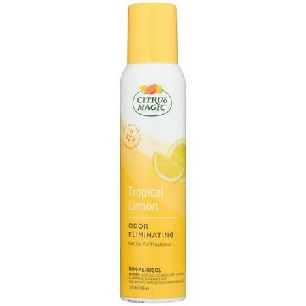 Citrus Magic Natural Odor Eliminating Air Freshener Room Spray, Tropical Lemon, 3 oz