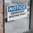 thumbnail image 4 of (2 Pack) Emergency Meeting Point OSHA Notice Sign 14 Inch X 10 Inch Vinyl Label Decal Sticker Weather Resistant, UV Protected for Workplace, Business, and Construction Site, Made in the, 4 of 7