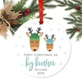thumbnail image 2 of Koyal Wholesale Custom Sibling Family Metal Christmas Ornament, First Christmas as Big Brother William 201918, Holiday, 2 of 3