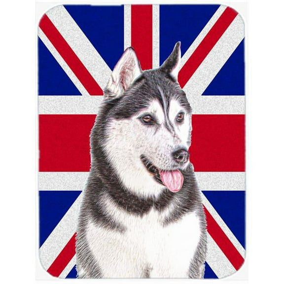 Carolines Treasures Alaskan Malamute with English Union Jack British Flag Mouse Pad