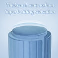 thumbnail image 4 of YINIX Pouf Ottoman with Wheels, Velvet Fabric Wooden Frame Pouf for Living Room, Bedroom, Blue, 4 of 7