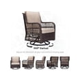 thumbnail image 5 of Eastvita 3 Pieces Rattan Swivel Rocking Chair Outdoor. 360 Degree Swivel Patio Bistro Conversation Furniture Set With Premium Cushions And Armored Glass Top Side Table For Garden. Backyard, 5 of 7