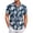 Blue011, variant on QHRMKOG Men Shirt Loose Fit Tropical Print Short Sleeve Hawaiian Shirts Light Holiday Button Down Beach Shirt Summer Fashion Shirts Green 4XL