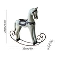 thumbnail image 3 of Eespoir Nordical Nostalgic Style Horse, Rocking Horse Table Decor Craft, Pine Wood Rocking Horse for Home Decoration, Shelf Displays, Rustic Decor, 3 of 6