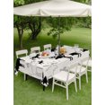 thumbnail image 4 of Outdoor Tablecloth with Umbrella Hole for Patio/Picnic/Party/Camping, Black Moose Waterproof Table Cloth Rectangle Table Cover Washable, Modern Abstract Art (54"x 80"), 4 of 9