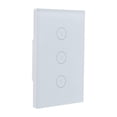 thumbnail image 2 of Interruptor de luz de control múltiple, interruptor de atenuación inteligente WiFi de 3 bandas, interruptor de panel de vidrio templado, logra más, 2 of 12