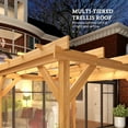 thumbnail image 5 of Outsunny 6.6' x 6.6' Outdoor Pergola, Wood Gazebo Grape Trellis with Stable Structure, Dark Brown, 5 of 10