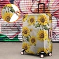 thumbnail image 4 of White Green Leaf Butterfly Newspaper Sunflower Pattern Luggage Cover Fashion Suitcase Cover Baggage Covers Fit 25-28 Inch Luggage (Go Travel), 4 of 5