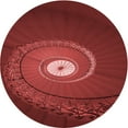 thumbnail image 1 of Ahgly Company Machine Washable Indoor Round Transitional Cranberry Red Area Rugs, 7' Round, 1 of 7