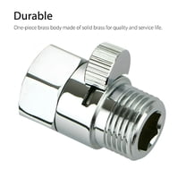 HIBIBUD Bathroom Solid Brass Flow Control Shower Head Shut-Off Valve Water Saver Switch