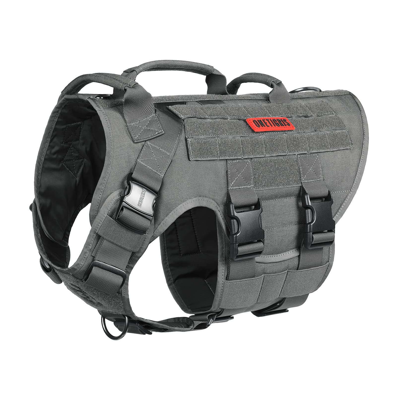 Large Tactical Dog Harness, No Pulling Adjustable Dog Vest