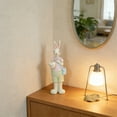 thumbnail image 6 of Easter Bunny Cartoon Sculpture, Large Cute Indoor and Outdoor Bunny Statue for Garden Patio, Spring Holiday Home Decor - Cyan Color, 6 of 6