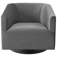 thumbnail image 6 of Accent Chair, Set of 2, Velvet, Grey Gray, Modern Contemporary Urban Design, Living Lounge Room Hotel Lobby Hospitality, 6 of 7