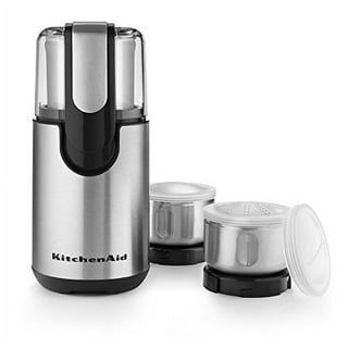  KitchenAid BCG111ER Blade Coffee Grinder - Empire Red, 4 oz &  Bcgsga Spice Grinder Accessory Kit, Stainless Steel 2 oz, Silver: Home &  Kitchen