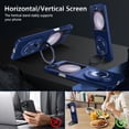 thumbnail image 5 of Dteck for Samsung Galaxy Z Flip 3 Case with 360° Rotatable Magnetic Ring Stand, Compatible with Mag-safe, Slim Thin Matte PC Shockproof Protective Phone Case for Women Men,Royalblue, 5 of 11