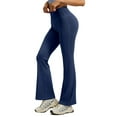 thumbnail image 3 of ValueVibe Flared Leggings for Women Bootcut Yoga Pants High Waisted Tummy Control Stretch Workout Leggings, Blue 2XL, 3 of 6