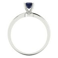 thumbnail image 4 of 0.5 ct Princess Cut Simulated Blue Sapphire Solitaire Engagement Ring for Women in 18K White Gold, 4 of 5