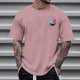 thumbnail image 4 of Camisetas de Cuello de la Tripulación de los Hombres de Poliéster Impreso en Seco Rápido, Cuello Redondo de Corte 3D para Gimnasio, Carrera, Ciclismo Y Ocasional, 4 of 4