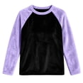 thumbnail image 4 of Color Block Fleece Sweatshirts for Women, Crewneck Long Sleeve Basic Tees, Women'sSize S-2XL, 4 of 4