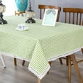 thumbnail image 5 of Green Plaid Tablecloth, Washable Wrinkle-resistant Polyester Fabric, 100x150cm Rectangular Table Cover for Dining Room Decor,Vsgery, 5 of 8