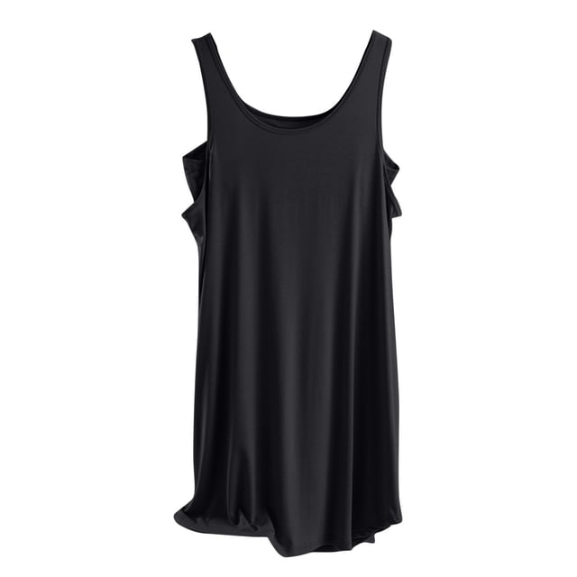 Timegard Chemises de Nuit pour Femmes Sans Manches Col Rond Vêtements de Nuit Dos Nu Chemises de Nuit Douces avec Soutien-Gorge Intégré