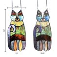 thumbnail image 2 of Cat Stained Glass Window Panel Hanging Suncatcher Home Decoration Gift for Cat Lover, 2 of 7