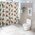 thumbnail image 7 of Orinice  Spring Shower Curtain, Contemporary Style Birds of Paradise Flowers Tropical Garden Blossoms Bedding Plants, Cloth Fabric Bathroom Decor Set with Hooks, 60x72, 7 of 7