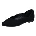 thumbnail image 4 of Ladies Pointed Toe Ballet Flats Retro Suede Upper Slip On Lightweight Barefoot Shoes Comfortable Non Slip Walking Footwear, 4 of 5