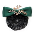 thumbnail image 5 of opvise Women Hair Net Temperament Flower Shape OL Style Fishnet Hair Decoration Decorative Soft Bow-knot Lady Bud Hair Net for Airline Stewardess Light Grey, 5 of 8
