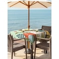 thumbnail image 2 of Easter Bunny Eggs Outdoor Tablecloth - 54x54 Inch Square Dining Table Cover, Spring Tulip Flowers Leaves Rustic Green Waterproof Outdoor Table Cloth with Umbrella Hole & Zipper for Picnic/Patio/Party, 2 of 7