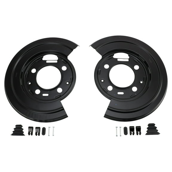 TRQ Rear Brake Dust Shield Backing Plates Pair Fits Select Ford F250 F350 F450 F550 Excursion