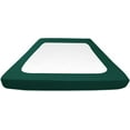 thumbnail image 4 of D.N.G. BEDDINGS 1 Piece Box Spring Cover - 100% Egyptian Cotton, 800 TC, Wrap Around 4 Sides Bed Skirt for Hotel & Home, Fits Box Springs up to 18 Inch - Olympic Queen, Stripe Teal Green Color, 4 of 8