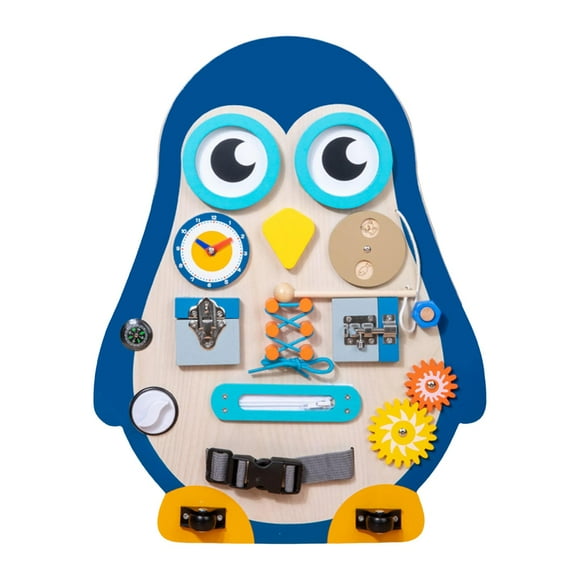 Tablero ocupado Montessori de madera, tablero de actividades de desarrollo, tablero sensorial para preescolar