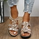 thumbnail image 1 of MKLEKYY Sandalias Ortopédicas para Mujer, Cómodas Sandalias Casuales para Verano, Playa, Vacaciones, Tacón Bajo, Punta Abierta, Diseño Floral, Zapatos para Caminar, 1 of 4
