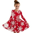 thumbnail image 1 of LOVZFMLL Robe d'Été à Manches Courtes pour Filles, Col Rond Imprimé, 1 of 2