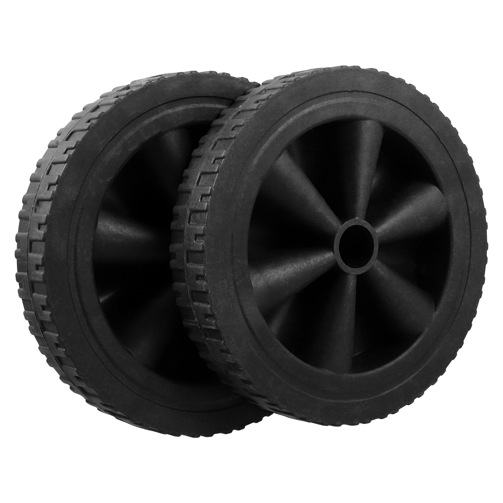 2Pcs 8 8 Inch Heavy Duty Black Plastic Grill Wheels Replacement Parts Universal Gas BBQ Caster Spare Wheels for Grill Repair