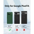 thumbnail image 6 of 3 in 1 for Google Pixel 7A Case, with 2 Pack Screen Protector, with Full Camera Cover Protection，Liquid Silicone Slim Shockproof Protective Phone Case [Microfiber Lining] (Alpine Green)…, 6 of 12
